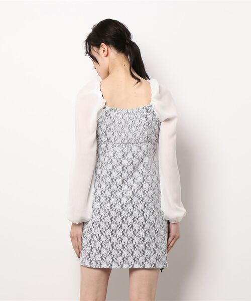ANDGEEBEE（アンジービー）の「ドロストレースワンピ（ワンピース・レディース・ホワイト/ブラック・MEDIUM）」の4枚目の写真