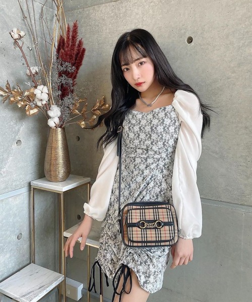 ANDGEEBEE（アンジービー）の「ドロストレースワンピ（ワンピース・レディース・ホワイト/ブラック・MEDIUM）」の3枚目の写真