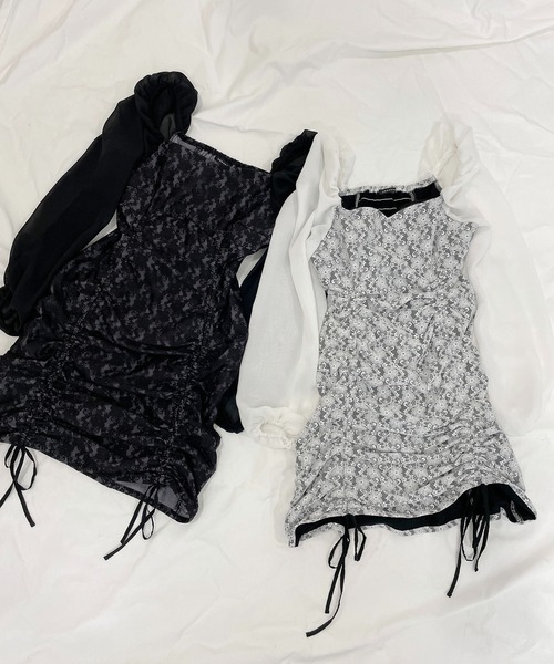 ANDGEEBEE（アンジービー）の「ドロストレースワンピ（ワンピース・レディース・ホワイト/ブラック・MEDIUM）」の22枚目の写真