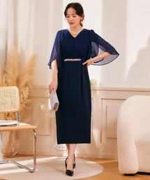 DRESS STAR（ドレス スター）の「パーティードレス 結婚式 大きいサイズ ミモレ丈（ワンピース）」