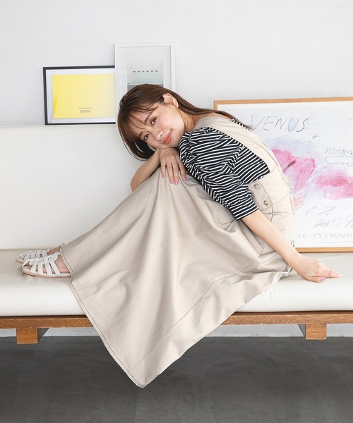 mysty woman(ミスティウーマン)の「パワショル2WAYテレコプルオーバー 283364(Tシャツ/カットソー・レディース・オフホワイト/オレンジ/ホワイト系/ブラック系/ブラック・FREE)」の22枚目の写真