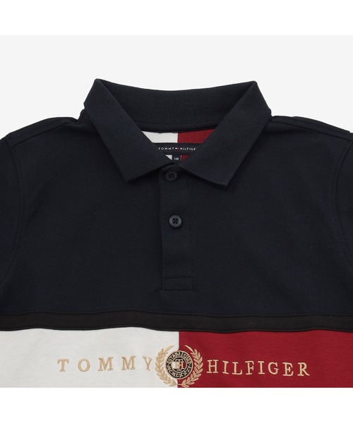 TOMMY HILFIGER（トミーヒルフィガー）の「チェストフラッグレギュラーポロシャツ（ポロシャツ・キッズ・ホワイト/ネイビー/カーキ・110cm/100cm/120cm）」の7枚目の写真