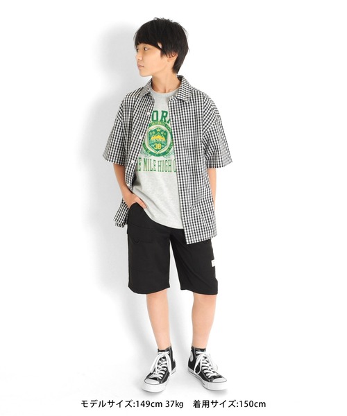 GLAZOS(グラソス)の「アソート・オーバーサイズ半袖シャツ(シャツ/ブラウス・キッズ・ブラック/ネイビー・140cm/170cm/150cm/130cm/160cm)」の5枚目の写真