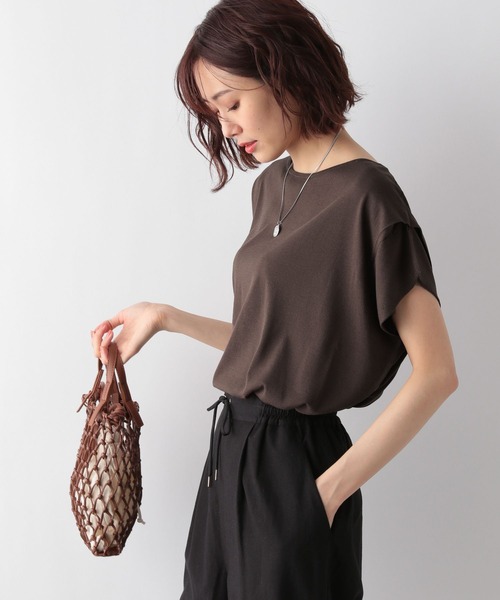 GLOBAL WORK(グローバルワーク)の「洗えるドルマンプルオーバーフレンチスリーブ/MATINEE LINE/277806(ニット/セーター・レディース・ブルー系その他7/ダークブラウン/グレー系その他/ブラック・LARGE/MEDIUM)」の3枚目の写真