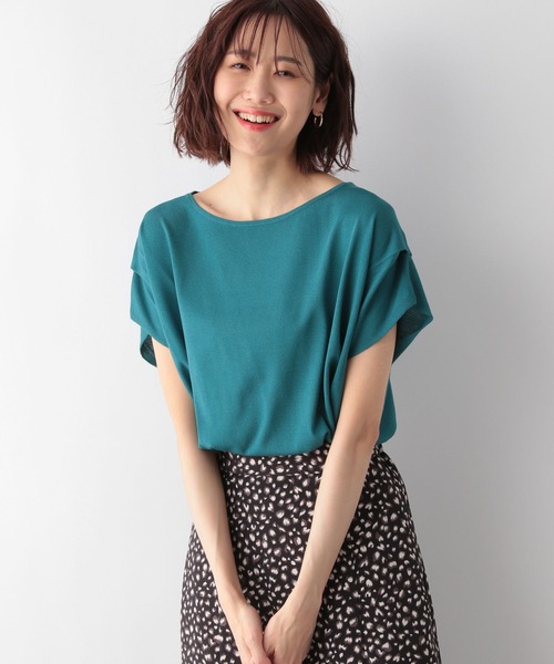 GLOBAL WORK(グローバルワーク)の「洗えるドルマンプルオーバーフレンチスリーブ/MATINEE LINE/277806(ニット/セーター・レディース・ブルー系その他7/ダークブラウン/グレー系その他/ブラック・LARGE/MEDIUM)」の4枚目の写真