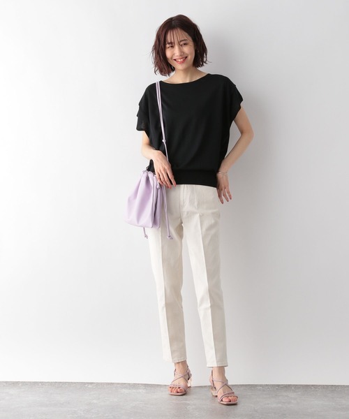 GLOBAL WORK(グローバルワーク)の「洗えるドルマンプルオーバーフレンチスリーブ/MATINEE LINE/277806(ニット/セーター・レディース・ブルー系その他7/ダークブラウン/グレー系その他/ブラック・LARGE/MEDIUM)」の6枚目の写真
