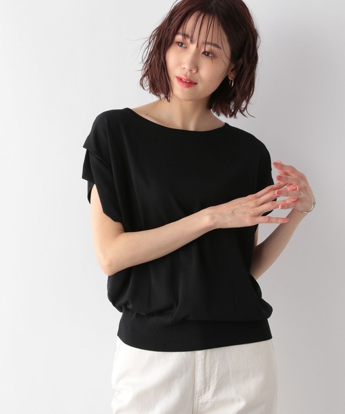 GLOBAL WORK(グローバルワーク)の「洗えるドルマンプルオーバーフレンチスリーブ/MATINEE LINE/277806(ニット/セーター・レディース・ブルー系その他7/ダークブラウン/グレー系その他/ブラック・LARGE/MEDIUM)」の9枚目の写真