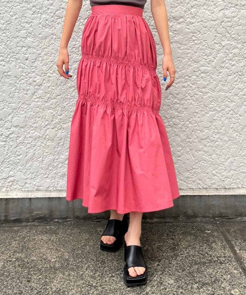 Settimissimo（セッティミッシモ）の「タイプライターシャーリングスカート（スカート・レディース・ピンク/ブラック・FREE）」の10枚目の写真