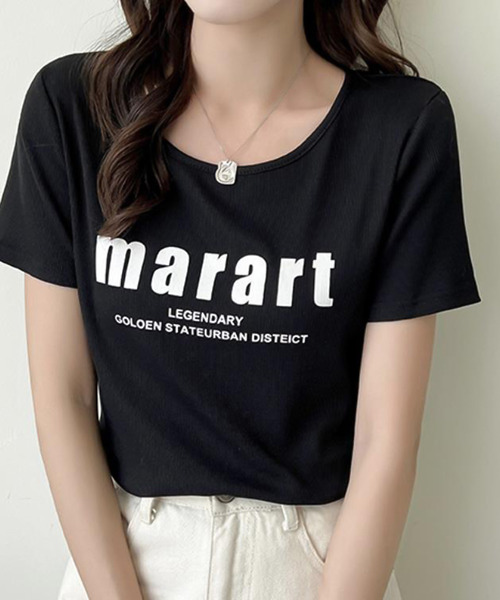 Girly Doll（ガーリードール）の「プリントＴシャツ（Tシャツ/カットソー・レディース・ホワイト/ブラック/レッド・M/L）」の3枚目の写真