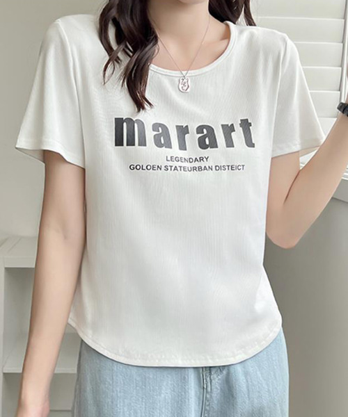 Girly Doll（ガーリードール）の「プリントＴシャツ（Tシャツ/カットソー・レディース・ホワイト/ブラック/レッド・M/L）」の5枚目の写真