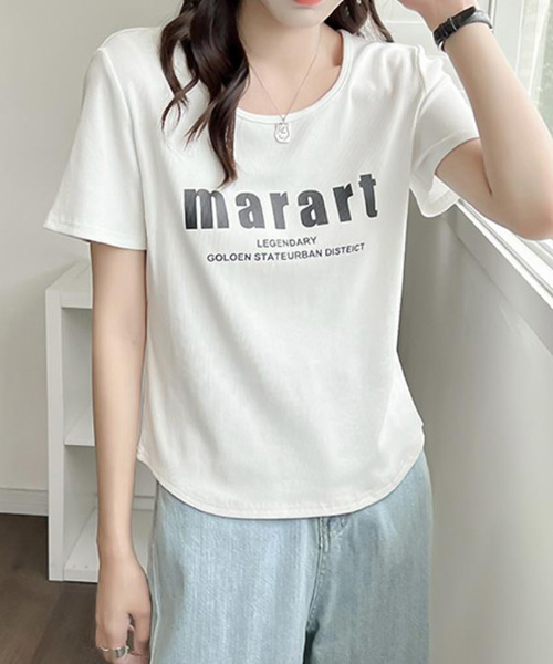 Girly Doll（ガーリードール）の「プリントＴシャツ（Tシャツ/カットソー・レディース・ホワイト/ブラック/レッド・M/L）」の9枚目の写真