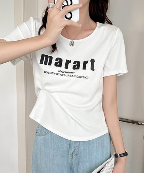 Girly Doll（ガーリードール）の「プリントＴシャツ（Tシャツ/カットソー・レディース・ホワイト/ブラック/レッド・M/L）」の10枚目の写真