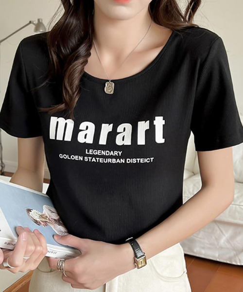 Girly Doll（ガーリードール）の「プリントＴシャツ（Tシャツ/カットソー・レディース・ホワイト/ブラック/レッド・M/L）」の14枚目の写真