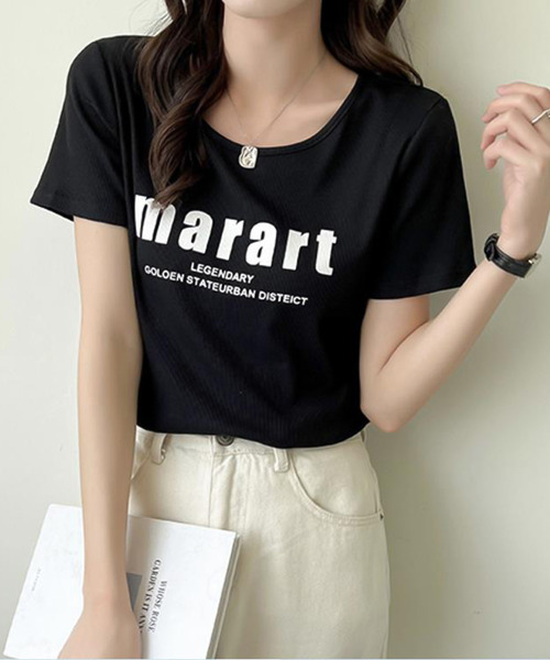 Girly Doll（ガーリードール）の「プリントＴシャツ（Tシャツ/カットソー・レディース・ホワイト/ブラック/レッド・M/L）」の8枚目の写真