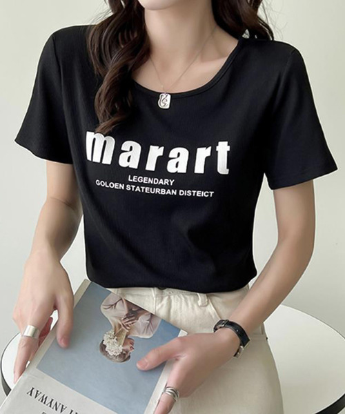 Girly Doll（ガーリードール）の「プリントＴシャツ（Tシャツ/カットソー・レディース・ホワイト/ブラック/レッド・M/L）」の16枚目の写真
