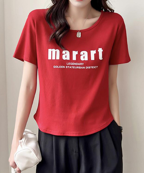 Girly Doll（ガーリードール）の「プリントＴシャツ（Tシャツ/カットソー・レディース・ホワイト/ブラック/レッド・M/L）」の13枚目の写真