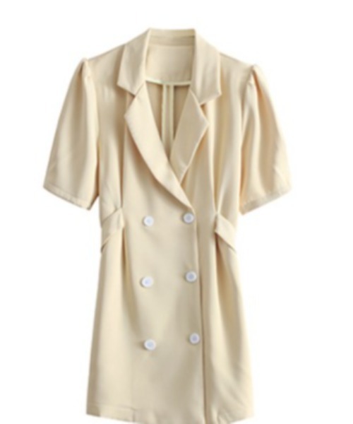 SONA（ソナ）の「SONYUNARA ダブルボタン半袖ミニワンピース（ワンピース・レディース・ホワイト/ブラック/イエロー・FREE）」の19枚目の写真