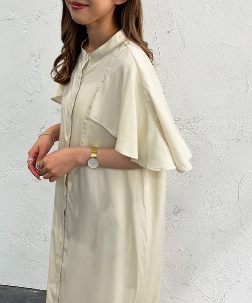 apres jour mignon(アプレジュールミニョン)の「袖デザインワンピース【ZOZOTOWN限定アイテム】(ワンピース・レディース・ブラック/マスタード/ブルー/アイボリー・X-LARGE/フリー)」の7枚目の写真