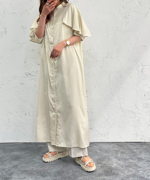 apres jour mignon(アプレジュールミニョン)の「袖デザインワンピース【ZOZOTOWN限定アイテム】(ワンピース・レディース・ブラック/マスタード/ブルー/アイボリー・X-LARGE/フリー)」の11枚目の写真