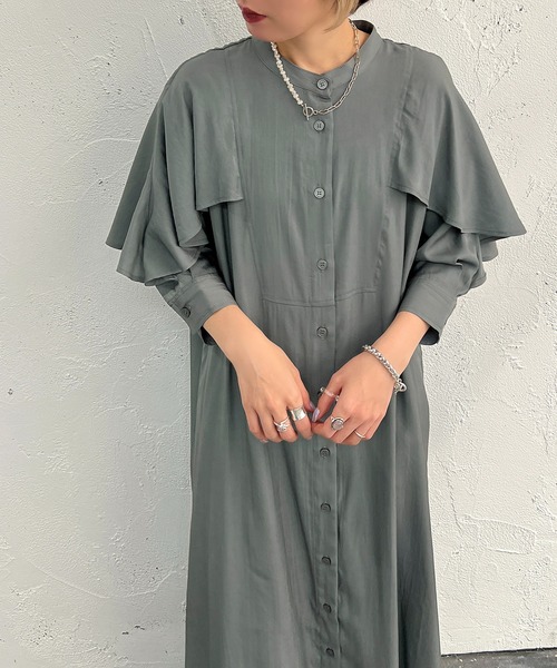 apres jour mignon(アプレジュールミニョン)の「袖デザインワンピース【ZOZOTOWN限定アイテム】(ワンピース・レディース・ブラック/マスタード/ブルー/アイボリー・X-LARGE/フリー)」の20枚目の写真