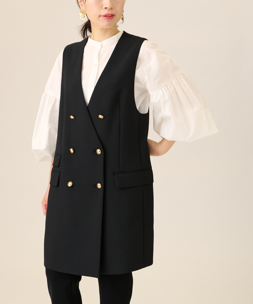 journal standard L'essage（ジャーナルスタンダードレサージュ）の「《追加》ヴィスポリノーカラーベスト（ベスト・レディース・ブラック・FREE）」の10枚目の写真