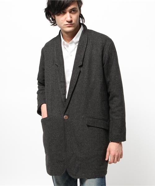 OUTLET(アウトレット)の「【WHO'S WHO gallery】ウールコンコクーンコート(その他アウター・メンズ・チャコールグレー/ダークブルー/ダークグレー/ネイビー/その他1・MEDIUM)」の5枚目の写真