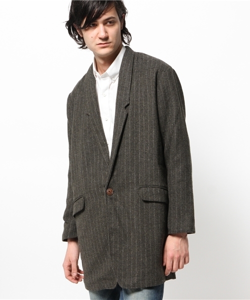 OUTLET(アウトレット)の「【WHO'S WHO gallery】ウールコンコクーンコート(その他アウター・メンズ・チャコールグレー/ダークブルー/ダークグレー/ネイビー/その他1・MEDIUM)」の1枚目の写真