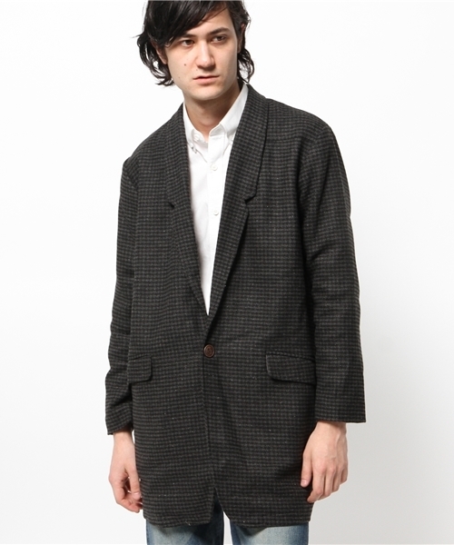 OUTLET(アウトレット)の「【WHO'S WHO gallery】ウールコンコクーンコート(その他アウター・メンズ・チャコールグレー/ダークブルー/ダークグレー/ネイビー/その他1・MEDIUM)」の2枚目の写真