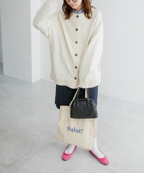 BONLECILL（ボンルシール）の「フレンチロゴ刺繍トートバッグ（トートバッグ・レディース・レッド/ブルー/アイボリー/ブルー系/ブラック系/ネイビー系/ブラック/レッド系・FREE）」の21枚目の写真