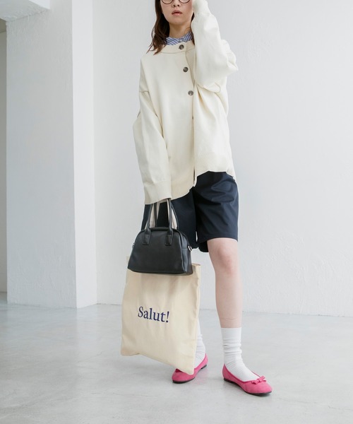 BONLECILL（ボンルシール）の「フレンチロゴ刺繍トートバッグ（トートバッグ・レディース・レッド/ブルー/アイボリー/ブルー系/ブラック系/ネイビー系/ブラック/レッド系・FREE）」の22枚目の写真