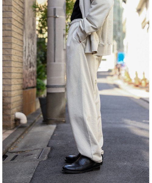 marka（マーカ）の「marka / マーカ：GIM PANTS - 40/2 recycle suvin organic cotton knit -：M22C-09PT01C[COR]（スウェットパンツ・メンズ・チャコールグレー/オフホワイト・2/1）」の5枚目の写真
