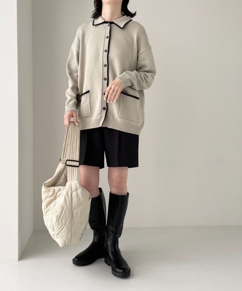 LOWRYS FARM（ローリーズファーム）の「メランジツイルショートパンツ　344654（その他パンツ・レディース・ブラック/ブラウン/アイボリー・FREE）」の13枚目の写真