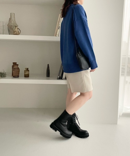 LOWRYS FARM（ローリーズファーム）の「メランジツイルショートパンツ　344654（その他パンツ・レディース・ブラック/ブラウン/アイボリー・FREE）」の12枚目の写真