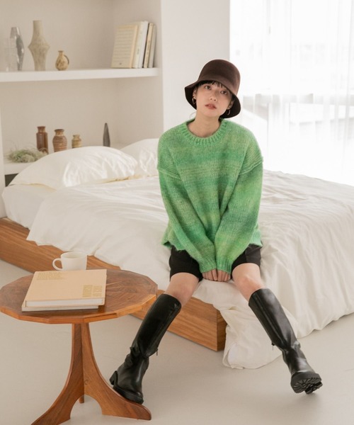 LOWRYS FARM（ローリーズファーム）の「メランジツイルショートパンツ　344654（その他パンツ・レディース・ブラック/ブラウン/アイボリー・FREE）」の6枚目の写真