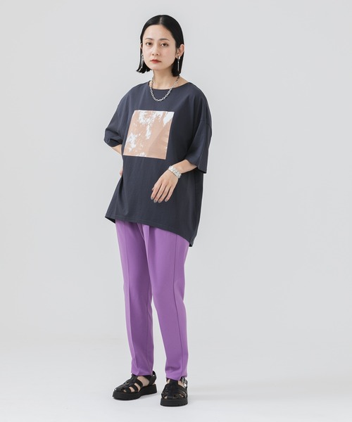 CLOCHE(クロシェ)の「cloche 転写プリントT(Tシャツ/カットソー・レディース・ホワイト/チャコールグレー・FREE)」の10枚目の写真