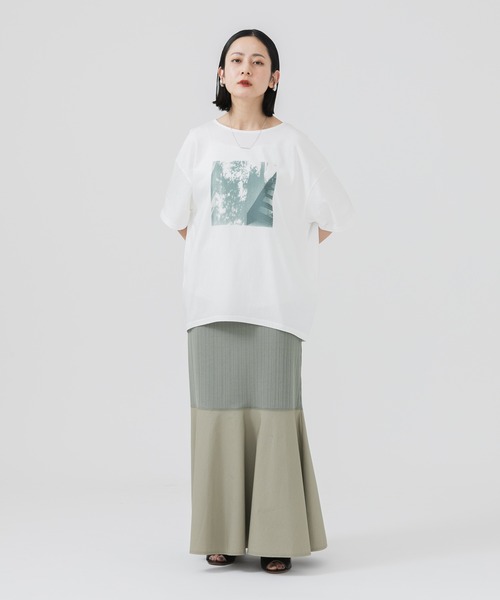 CLOCHE(クロシェ)の「cloche 転写プリントT(Tシャツ/カットソー・レディース・ホワイト/チャコールグレー・FREE)」の14枚目の写真