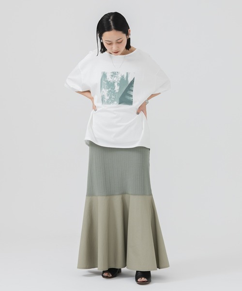 CLOCHE(クロシェ)の「cloche 転写プリントT(Tシャツ/カットソー・レディース・ホワイト/チャコールグレー・FREE)」の8枚目の写真