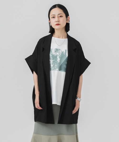 CLOCHE(クロシェ)の「cloche 転写プリントT(Tシャツ/カットソー・レディース・ホワイト/チャコールグレー・FREE)」の11枚目の写真