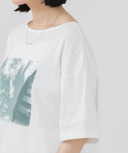 CLOCHE(クロシェ)の「cloche 転写プリントT(Tシャツ/カットソー・レディース・ホワイト/チャコールグレー・FREE)」の15枚目の写真