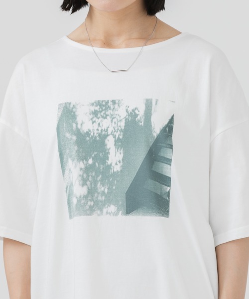 CLOCHE(クロシェ)の「cloche 転写プリントT(Tシャツ/カットソー・レディース・ホワイト/チャコールグレー・FREE)」の9枚目の写真