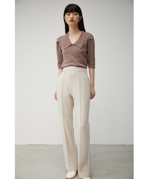 AZUL by moussy（アズールバイマウジー）の「SHOULDER TUCK POLO COLLAR KNIT/ショルダータックポロカラーニット（ニット/セーター・レディース・ライトブラウン/ブラック/ブルー・SMALL/MEDIUM）」の14枚目の写真