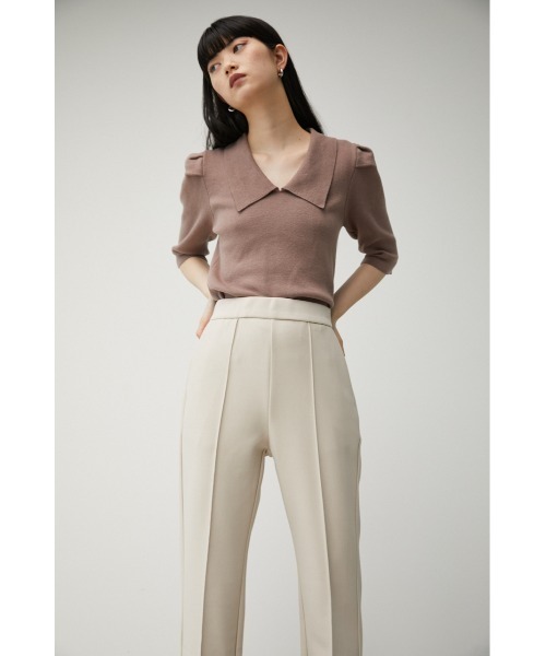 AZUL by moussy（アズールバイマウジー）の「SHOULDER TUCK POLO COLLAR KNIT/ショルダータックポロカラーニット（ニット/セーター・レディース・ライトブラウン/ブラック/ブルー・SMALL/MEDIUM）」の15枚目の写真