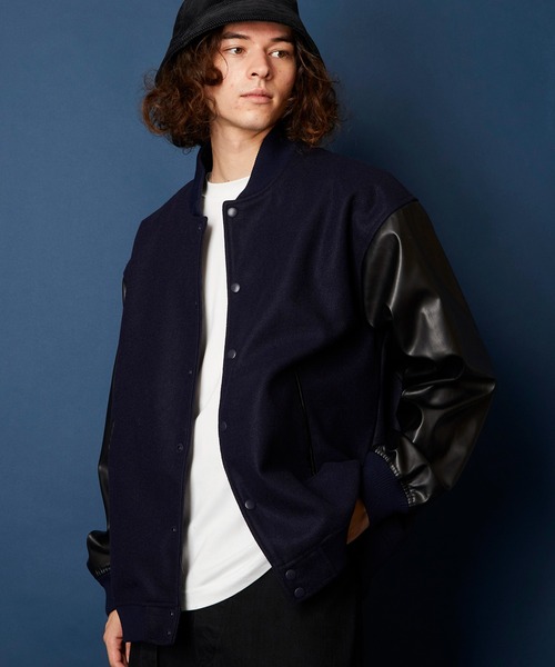 unrelaxing（アンリラクシング）の「オーバーサイズビッグシルエットスタジャン（スタジャン・メンズ・ブラック×ブラック/ブラック×ホワイト/グレー系1/グリーン/カーキ/ネイビー系1/ネイビー系2/パープル・FREE）」の8枚目の写真