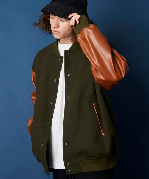 unrelaxing（アンリラクシング）の「オーバーサイズビッグシルエットスタジャン（スタジャン・メンズ・ブラック×ブラック/ブラック×ホワイト/グレー系1/グリーン/カーキ/ネイビー系1/ネイビー系2/パープル・FREE）」の5枚目の写真