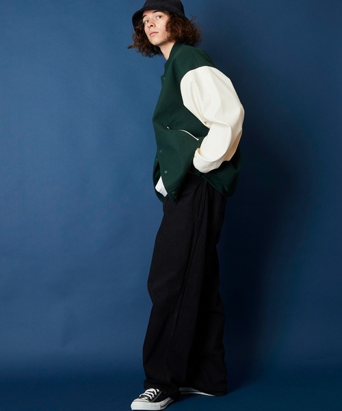 unrelaxing（アンリラクシング）の「オーバーサイズビッグシルエットスタジャン（スタジャン・メンズ・ブラック×ブラック/ブラック×ホワイト/グレー系1/グリーン/カーキ/ネイビー系1/ネイビー系2/パープル・FREE）」の13枚目の写真