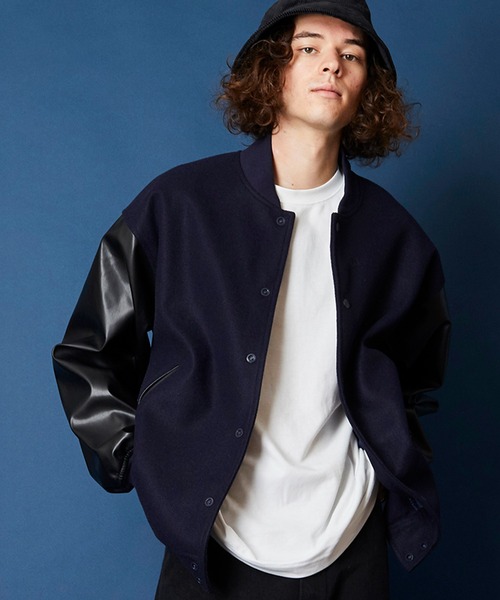 unrelaxing（アンリラクシング）の「オーバーサイズビッグシルエットスタジャン（スタジャン・メンズ・ブラック×ブラック/ブラック×ホワイト/グレー系1/グリーン/カーキ/ネイビー系1/ネイビー系2/パープル・FREE）」の9枚目の写真