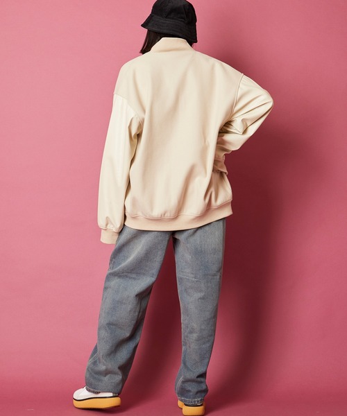 unrelaxing（アンリラクシング）の「オーバーサイズビッグシルエットスタジャン（スタジャン・メンズ・ブラック×ブラック/ブラック×ホワイト/グレー系1/グリーン/カーキ/ネイビー系1/ネイビー系2/パープル・FREE）」の19枚目の写真