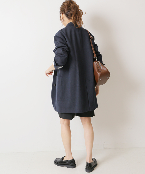 Spick & Span（スピックアンドスパン）の「アウトポケットロングジャケット（テーラードジャケット・レディース・ネイビー・38/36）」の14枚目の写真