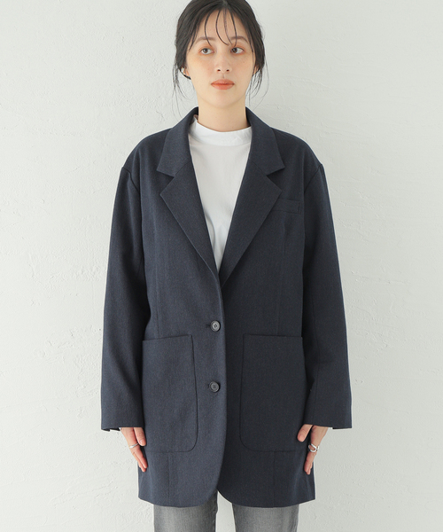 Spick & Span（スピックアンドスパン）の「アウトポケットロングジャケット（テーラードジャケット・レディース・ネイビー・38/36）」の15枚目の写真