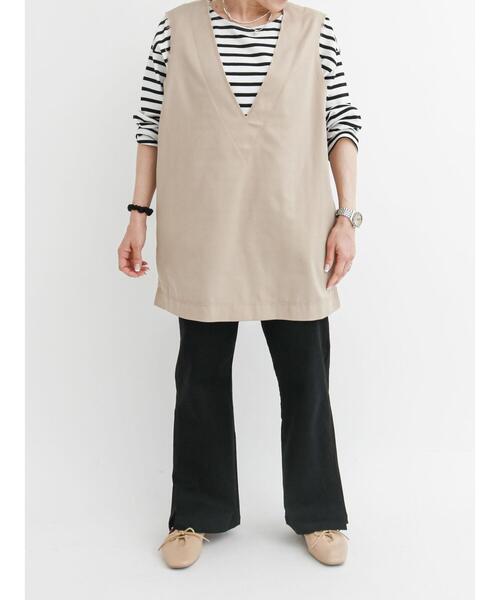 Samansa Mos2 blue(サマンサモスモスブルー)の「◎深Vネックベスト(ベスト・レディース・ブラック/ベージュ/カーキ・フリ-)」の16枚目の写真